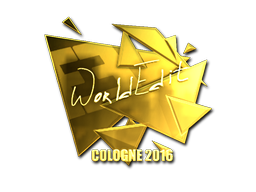 Наклейка | WorldEdit (золотая) | Кёльн 2016