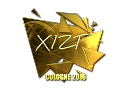 Наклейка | Xizt (золотая) | Кёльн 2016