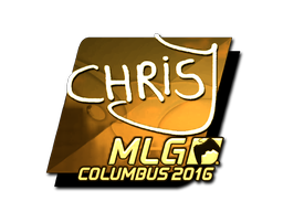 Наклейка | chrisJ (золотая) | Колумбус 2016