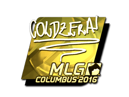 Наклейка | coldzera (золотая) | Колумбус 2016