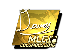 Наклейка | DAVEY (золотая) | Колумбус 2016