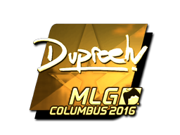 Наклейка | dupreeh (золотая) | Колумбус 2016