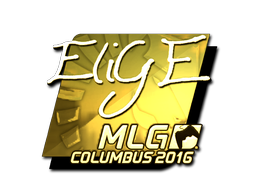 Наклейка | EliGE (золотая) | Колумбус 2016