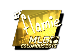 Наклейка | flamie (золотая) | Колумбус 2016