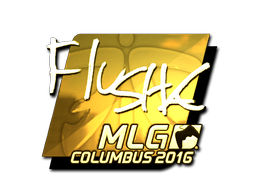 Наклейка | flusha (золотая) | Колумбус 2016
