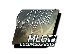 Наклейка | GeT_RiGhT (металлическая) | Колумбус 2016