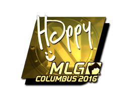 Наклейка | Happy (золотая) | Колумбус 2016