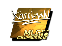 Наклейка | karrigan (золотая) | Колумбус 2016