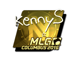 Наклейка | kennyS (золотая) | Колумбус 2016