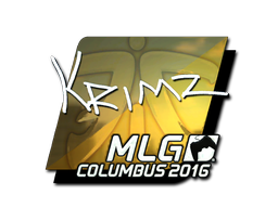 Наклейка | KRIMZ (металлическая) | Колумбус 2016