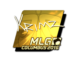 Наклейка | KRIMZ (золотая) | Колумбус 2016