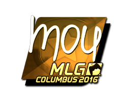 Наклейка | mou (золотая) | Колумбус 2016