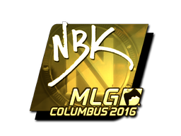 Наклейка | NBK- (золотая) | Колумбус 2016