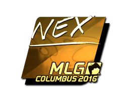 Наклейка | nex (золотая) | Колумбус 2016