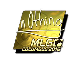 Наклейка | n0thing (золотая) | Колумбус 2016