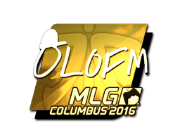 Наклейка | olofmeister (золотая) | Колумбус 2016