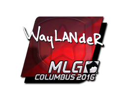 Наклейка | wayLander (металлическая) | Колумбус 2016