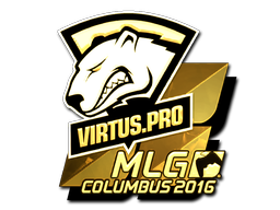 Наклейка | Virtus.Pro (золотая) | Колумбус 2016
