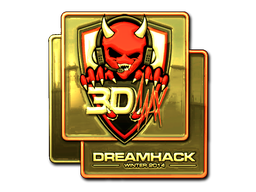 Наклейка | 3DMAX (золотая) | DreamHack 2014