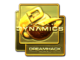 Наклейка | Planetkey Dynamics (золотая) | DreamHack 2014