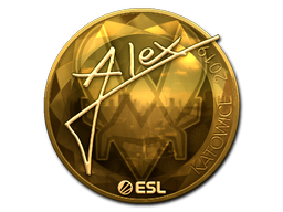 Наклейка | ALEX (золотая) | Катовице 2019