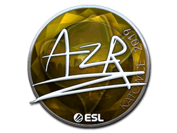 Наклейка | AZR (металлическая) | Катовице 2019