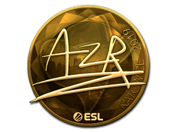 Наклейка | AZR (золотая) | Катовице 2019