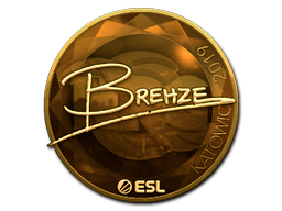 Наклейка | Brehze (золотая) | Катовице 2019