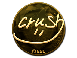 Наклейка | crush (золотая) | Катовице 2019