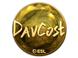 Наклейка | DavCost (золотая) | Катовице 2019