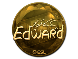 Наклейка | Edward (золотая) | Катовице 2019