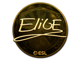 Наклейка | EliGE (золотая) | Катовице 2019