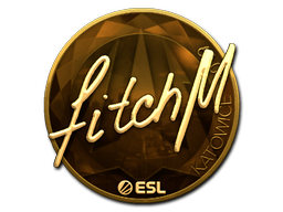 Наклейка | fitch (золотая) | Катовице 2019