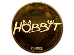 Наклейка | Hobbit (золотая) | Катовице 2019