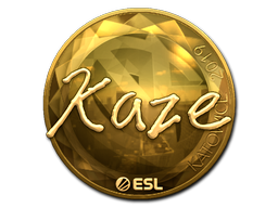 Наклейка | Kaze (золотая) | Катовице 2019