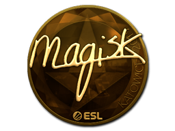 Наклейка | Magisk (золотая) | Катовице 2019