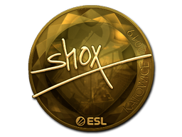 Наклейка | shox (золотая) | Катовице 2019