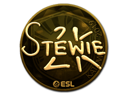 Наклейка | Stewie2K (золотая) | Катовице 2019