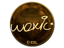 Наклейка | woxic (золотая) | Катовице 2019