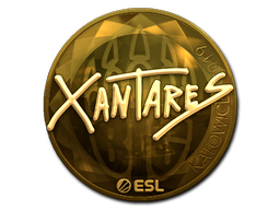 Наклейка | XANTARES (золотая) | Катовице 2019