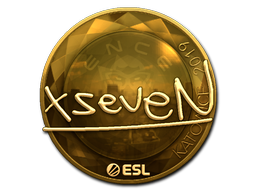 Наклейка | xseveN (золотая) | Катовице 2019