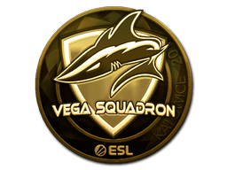 Наклейка | Vega Squadron (золотая) | Катовице 2019