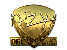 Наклейка | aizy (золотая) | Краков 2017
