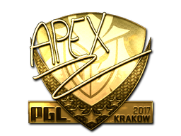 Наклейка | apEX (золотая) | Краков 2017