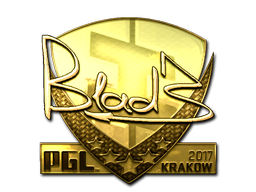 Наклейка | B1ad3 (золотая) | Краков 2017