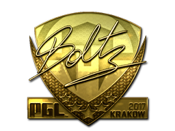 Наклейка | boltz (золотая) | Краков 2017