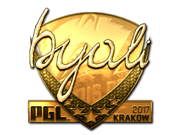 Наклейка | byali (золотая) | Краков 2017
