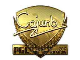 Наклейка | cajunb (золотая) | Краков 2017