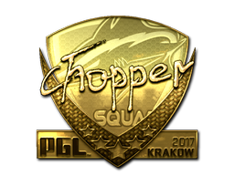 Наклейка | chopper (золотая) | Краков 2017