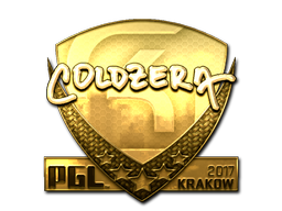 Наклейка | coldzera (золотая) | Краков 2017